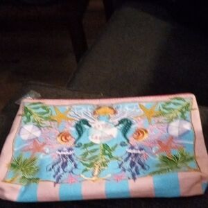 Estee Lauder Pink and Blue Mermaid Cosmetic Bag